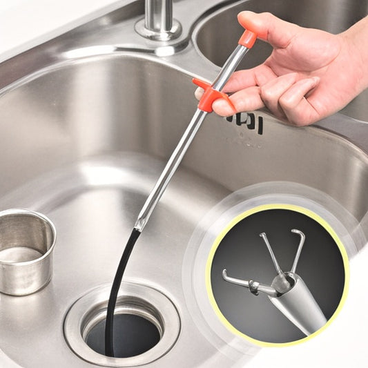 Flexible Drain Clog Remover Tool – Spring Claw Pipe & Sink Cleaner
