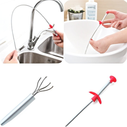 Flexible Drain Clog Remover Tool – Spring Claw Pipe & Sink Cleaner