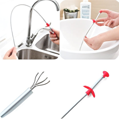 Flexible Drain Clog Remover Tool – Spring Claw Pipe & Sink Cleaner