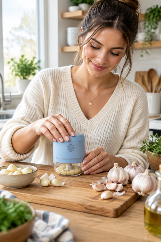 Electric Garlic Tamper – Cordless & Rechargeable