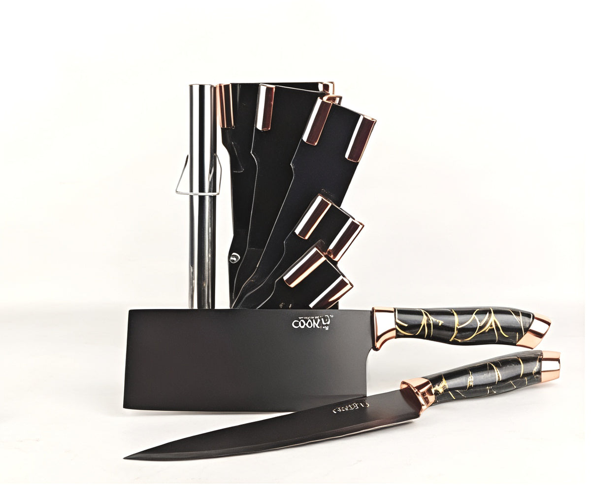 Professional Unique Chef Rose Gold Knife Set