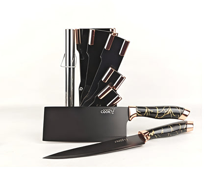 Professional Unique Chef Rose Gold Knife Set