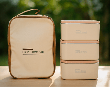 Lunch Box Set with Insulated Carry Bag – 3-Layer Leakproof & Stackable